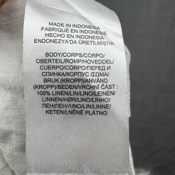 Lauren Ralph Lauren Linen Wide Leg Crop Pants White Size 8 - Picture 8 of 10